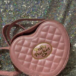 Polly Pocket Quilted Heart Mini Bag - Pink